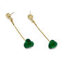 Green Murano glass drop earrings by Chama Navarro